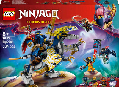 LEGO NINJAGO Rogues Mech-Drachenreiter - Ninja-Spielzeug mit Drachen, 4 Minifiguren und Ausrüstung - Geschenkidee für Jungen und Fans von Aufstieg der Drachen ab 8 Jahren - 71843