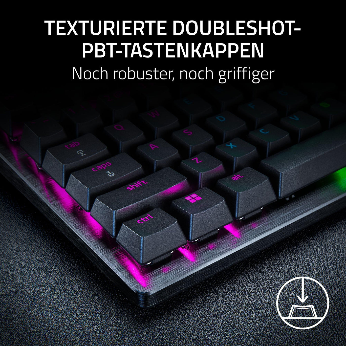 Razer Huntsman V3 Pro - Analoges optisches E-Sport-Keyboard Snap Tap & Rapid Trigger (Schnellfeuer-Modus, Multifunktionaler Drehregler, Doubleshot-PBT-Tastenkappen) DE-Layout | Schwarz