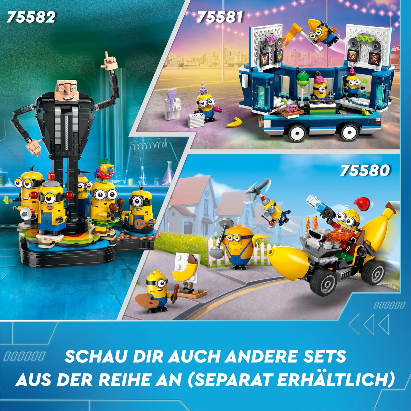 LEGO Ich – Einfach unverbesserlich 4 Familienvilla von Gru und den Minions, Film-Spielset zu Ich – Einfach unverbesserlich 4, Kinderspielzeug, Geschenk für Jungen und Mädchen ab 8 Jahren 75583