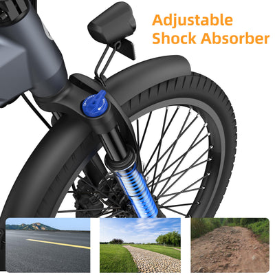 A Dece Oasis ADO E-Bike Air20Pro, Electric Bikes,klapprad e-Bike,Riemenantrieb,e Bike 20 Zoll, 2 Gang, ADO Smart APP,Bürstenloser Motor