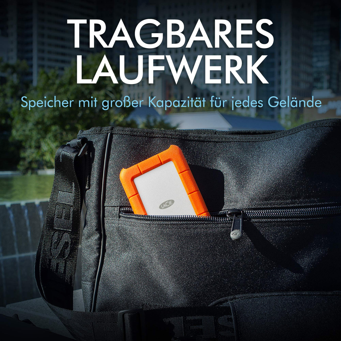 LaCie Rugged Mini 1TB tragbare externe Festplatte, 2.5 Zoll, PC & Mac, inkl. USB-C w/o USB-A Kabel, inkl. 2 Jahre Rescue Service, Modellnr.: LAC301558
