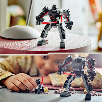 LEGO 75368 Star Wars Darth Vader Mech, baubares Actionfiguren-Modell mit Gelenkteilen, Minifiguren-Cockpit und großem roten Lichtschwert, Sammel-Spielzeug für Kinder, Jungen, Mädchen ab 6 Jahren