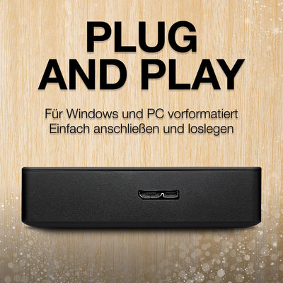 Seagate Portable Drive 4TB tragbare externe Festplatte, 2.5 Zoll, USB 3.0, inkl. 2 Jahre Datenrettungsdienst, Modellnr.: STGX4000400