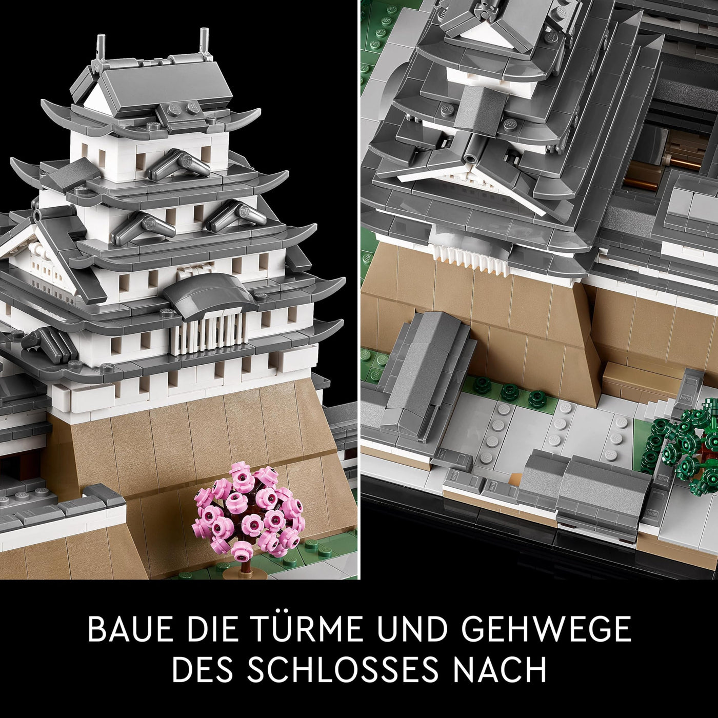 LEGO Architecture Burg Himeji, Modellbausatz für Erwachsene, Wahrzeichen-Kollektion, Set für Fans kreativer Gartenarbeit und japanischer Kultur, mit Kirschblütenbaum, Geschenk für Sie und Ihn 21060