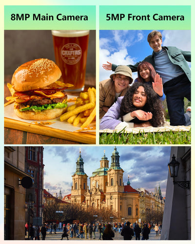 Ulefone Note 19 Smartphone Ohne Vertrag, 6GB + 64GB /512GB TF Handy Günstig, 6.56 Zoll HD+ Android 14 Smartphone, 5000mAh Batterie 8MP Kamera Simlockfreie Handy, 4G Dual SIM/Face ID/GPS-Grün