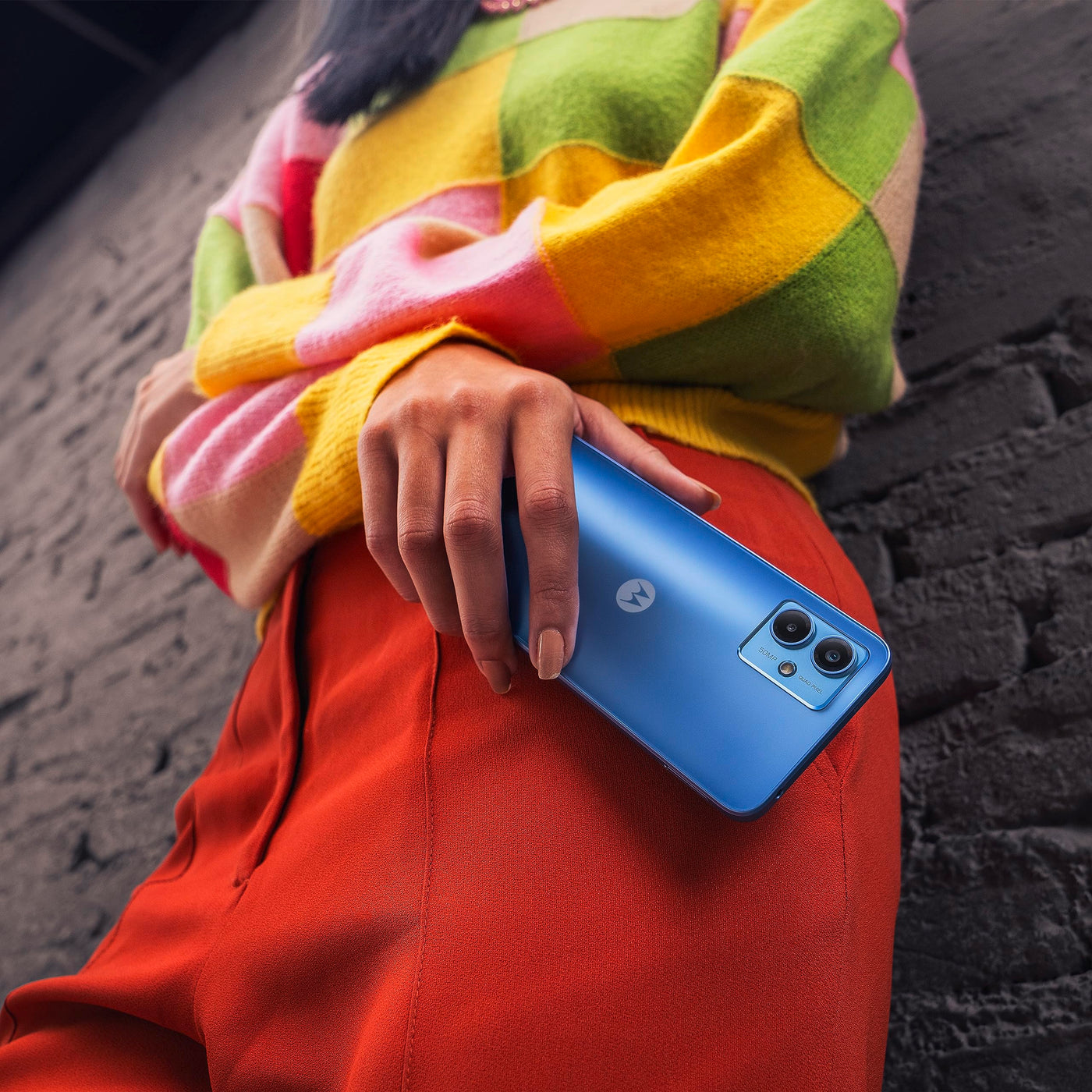 Motorola Mobility moto g14 Smartphone (6,5"-FHD+-Display, 50-MP-Kamera, 4/128 GB, 5000 mAh, Android 13) Sky Blue, inkl. Schutzcover [Exklusiv bei Amazon]