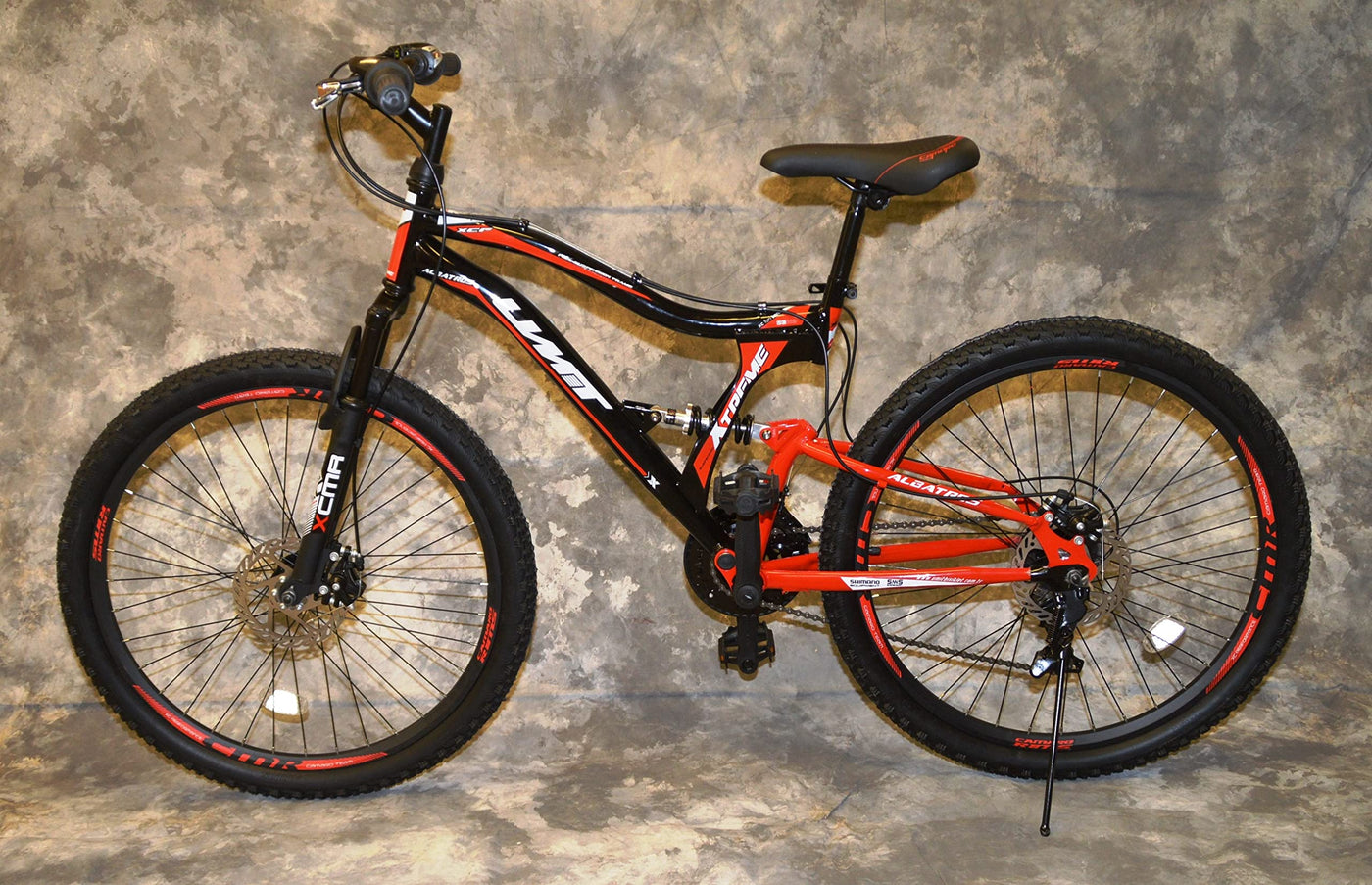 Generisch 24 Zoll MTB Albatros Vollgefedert, 21-Gang Kettenschaltung, Scheibenbremsen NEU 2459-SCHWARZ-ROT Bitte BEACHTEN AB 138 cm KÖPERGRÖSSE GEEIGNET !!!!!!!