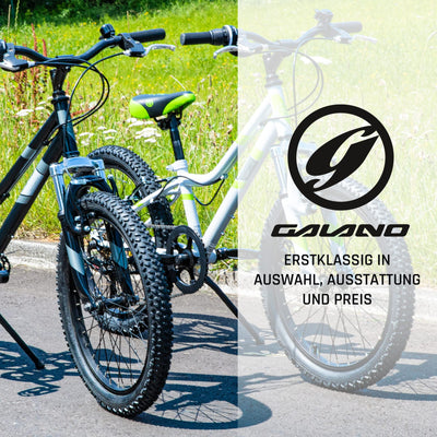 Galano GA20 Mountainbike 24 Zoll Jungen Mädchen Fahrrad für Jugendliche Jugendfahrrad MTB Hardtail Jugend Kinder Fahrrad ab 8 Jahre Mountain Bike 21 Gänge (schwarz/grau, 30 cm)