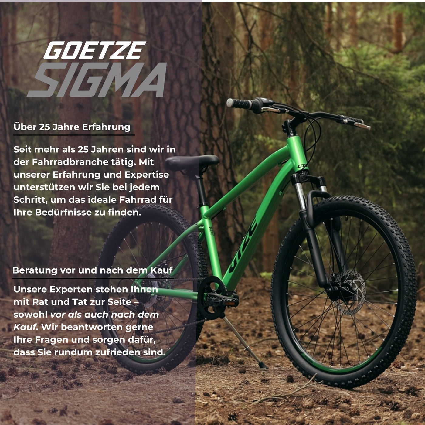Goetze Sigma 26 x 2.10 Zoll Jugendfahrrad | MTB Hardtail | 7-Gang Kettenschaltung mit Drehgriff | Mechanische Scheibenbremsen | Aluminiumrahmen 15" | Federgabel | ab 145 cm Körpergröße