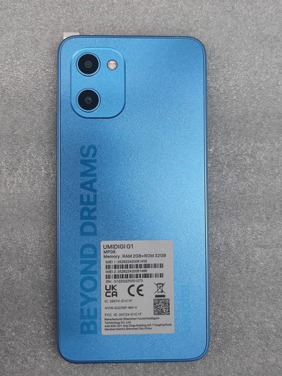 UMIDIGI G1 Smartphone Ohne Vertrag,Android12 Günstig Handy,6,52" HD+ Vollbild 32GB (Erweitern 256 GB),5150mAh Akku,Dual SIM 4G LTE Mobiltelefonen,13MP+5MP Handy zum Senioren Kinder Geschäft (Balu)