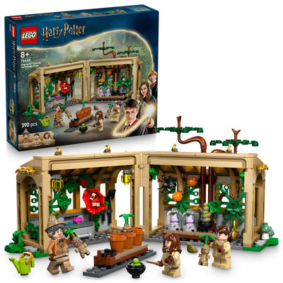 LEGO Harry Potter Schloss Hogwarts: Kräuterkundeunterricht – Spielset mit Neville Longbottom, Hermine Granger, Professor Sprout, 3 Alraunen und Gewächshaus – Geschenk für Kinder ab 8 Jahren – 76445