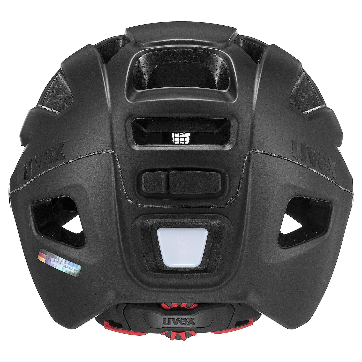 uvex finale visor - sicherer City-Helm für Damen und Herren - mit Visier - inkl. LED-Licht - black matt - 56-61 cm