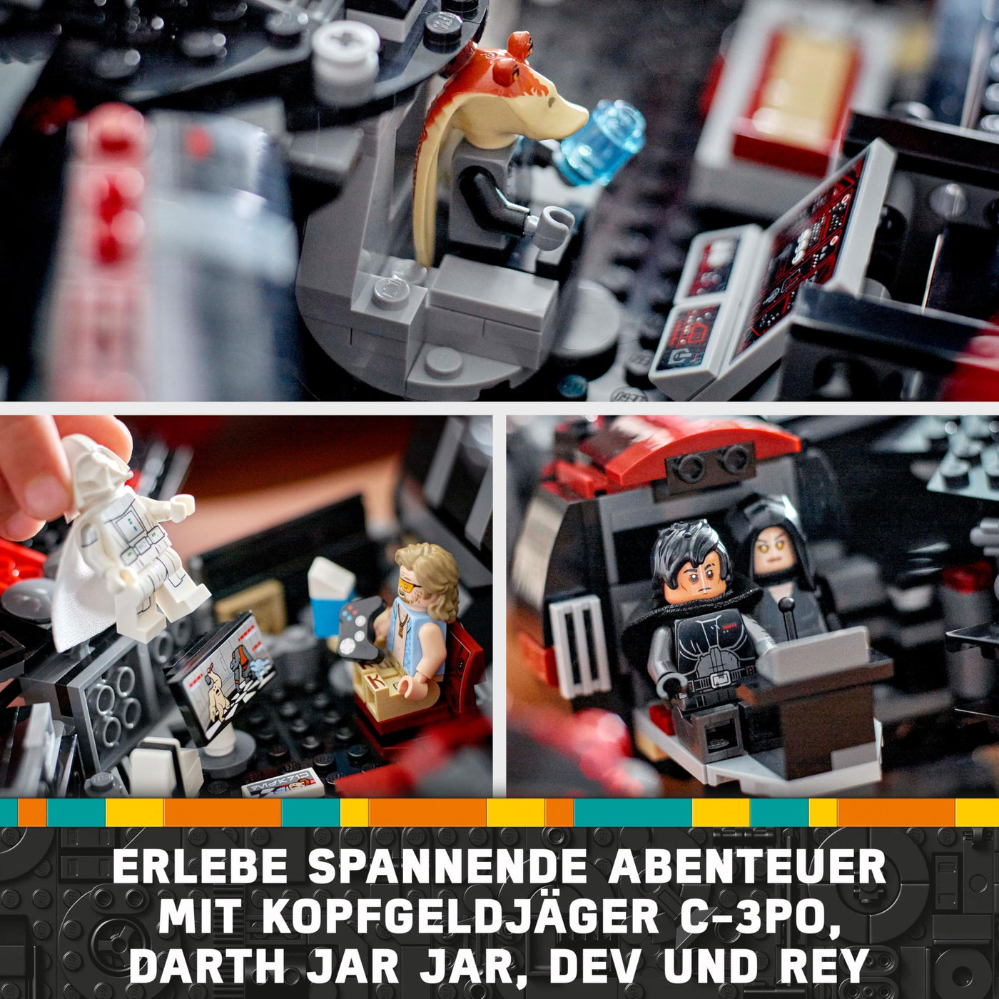 LEGO Star Wars 75389 Der Dunkle Falke – Spielzeug zum Ausstellen mit federbetriebenen Shootern, Kanonen und 6 Minifiguren, darunter C-3PO – Geschenk für Jungen ab 10 Jahren und Erwachsene