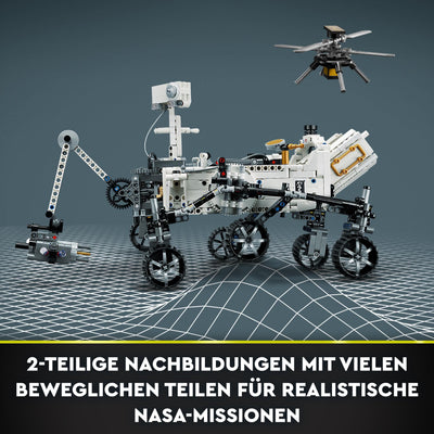 LEGO 42158 Technic NASA Mars-Rover Perserverance Weltraum Spielzeug Set mit AR-App, Wissenschafts-Spielzeug zum Bauen für Mädchen und Jungen ab 10 Jahren