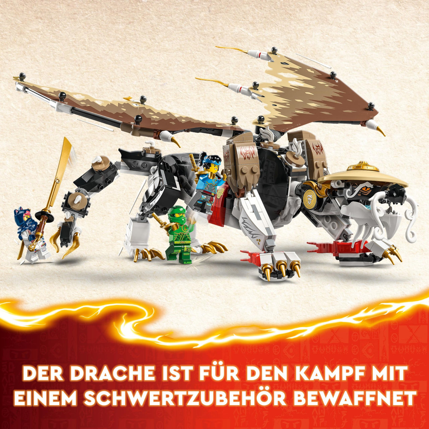 LEGO NINJAGO Egalt der Meisterdrache, Ninja-Set mit Drachen-Spielzeug und 5 Figuren inkl. Lloyd und NYA, Drachenmeister, Geschenk für Jungs und Mädchen ab 8 Jahren 71809