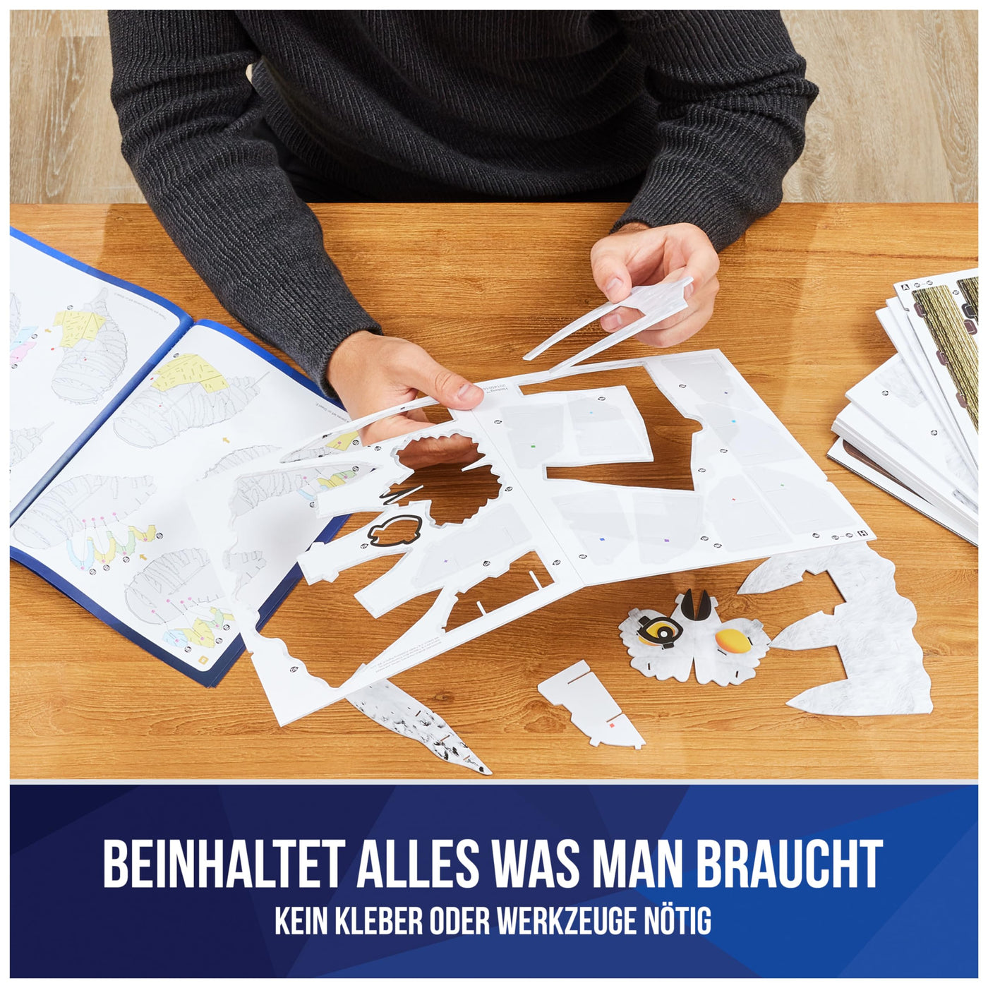 4D Build - Harry Potter, 3D-Puzzle der beliebten Schnee-Eule Hedwig aus hochwertigem Karton, 118 Teile, für Harry Potter Fans ab 12 Jahren