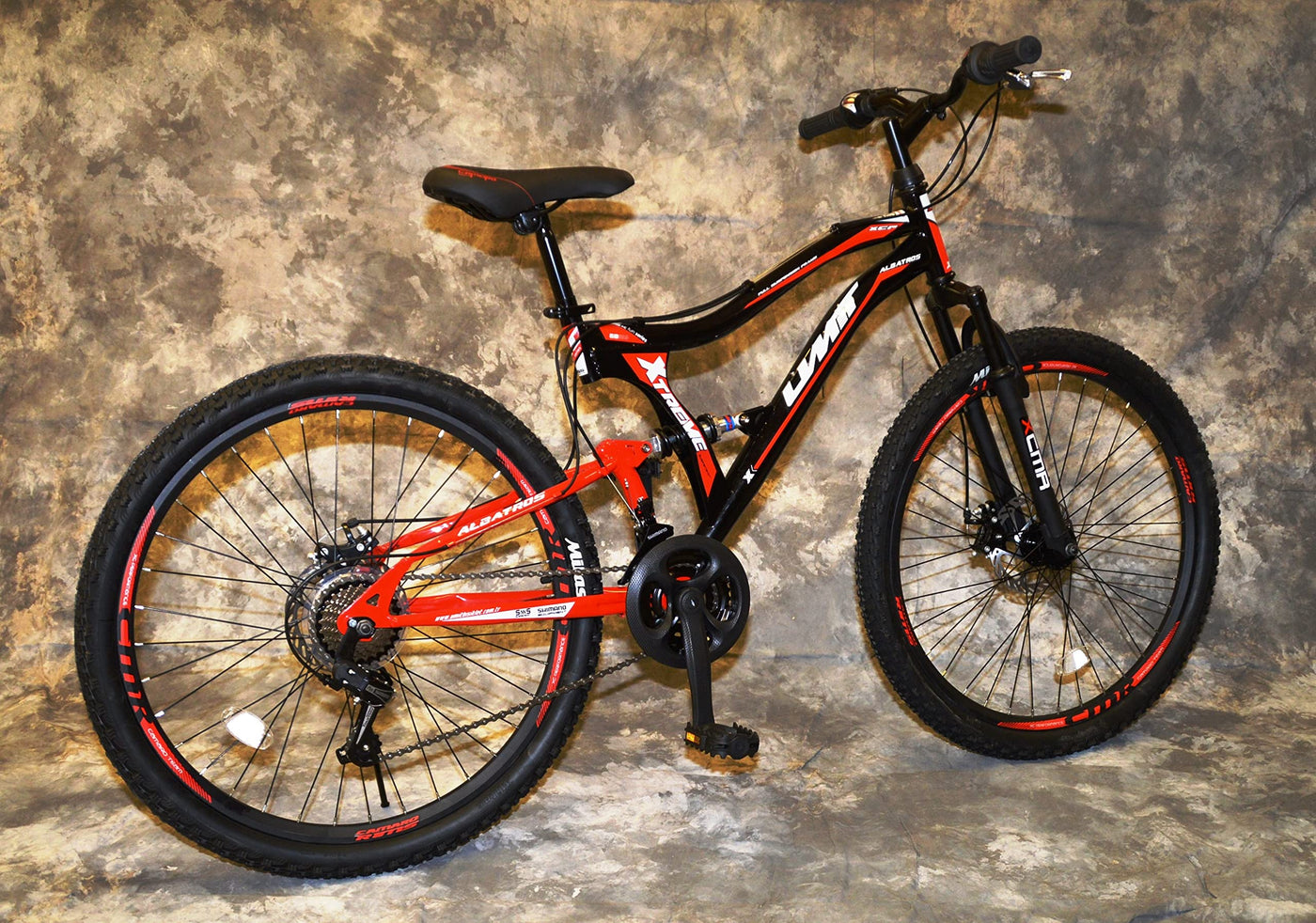 Generisch 24 Zoll MTB Albatros Vollgefedert, 21-Gang Kettenschaltung, Scheibenbremsen NEU 2459-SCHWARZ-ROT Bitte BEACHTEN AB 138 cm KÖPERGRÖSSE GEEIGNET !!!!!!!