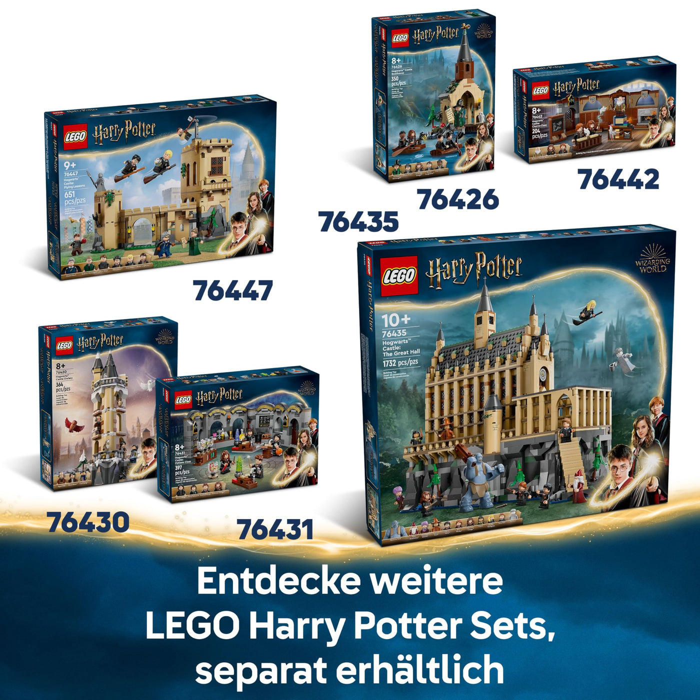 LEGO Harry Potter Hagrids und Harrys Motorradtour – Spielzeug mit Motorrad, Beiwagen & Eule Hedwig – Mit Minifiguren zum Sammeln – Kreatives Geschenk für Mädchen und Jungen ab 9 Jahren – 76443