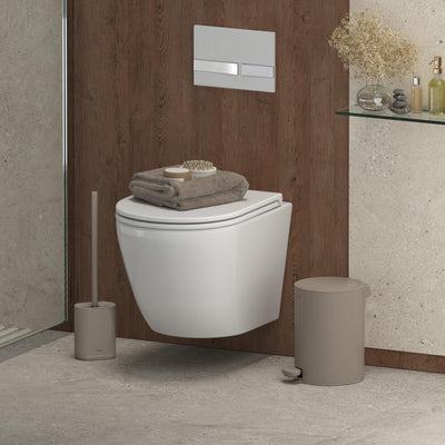 stardis Pure WC Bürste Toilettenbürste matt Silikon Klobürste kompakt antibakteriell Bürstengarnitur beige