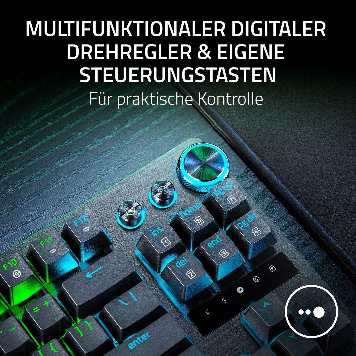 Razer Huntsman V3 Pro Tenkeyless - Analoge optische TKL E-Sport PC-Tastatur ohne Ziffernblock Snap Tap & Rapid Trigger (Digitaler Drehregler & Steuerungstaste) DE-Layout | Schwarz