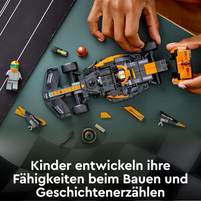 LEGO Speed Champions McLaren Formel 1 Rennwagen 2023, Spielzeug für Kinder ab 9 Jahren, Jungen und Mädchen, die gerne selbstständig Spielen, baubares Fahrzeugmodell, Kinderzimmer-Dekoration 76919