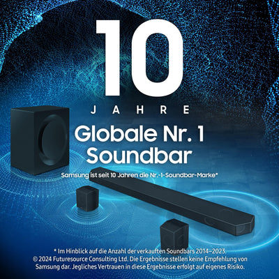 Samsung HW-Q995GD 11.1.4-Kanal Q-Soundbar für TV-Geräte, 4.0.2-Kanal-Rücklautsprecher, Bluetooth-Lautsprecher mit kabellosem Dolby Atmos / DTS:X, Q-Symphony [2024]
