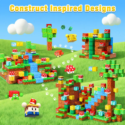 LUVTOY Magnetische Bausteine - Magnetbausteine Kinder - Magnetische Spielzeug Magnetspielzeug Magnete Kinder - Halloween Spielzeug ab 3 4 5 6 7 8 9 Jahre Jungen und Mädchen