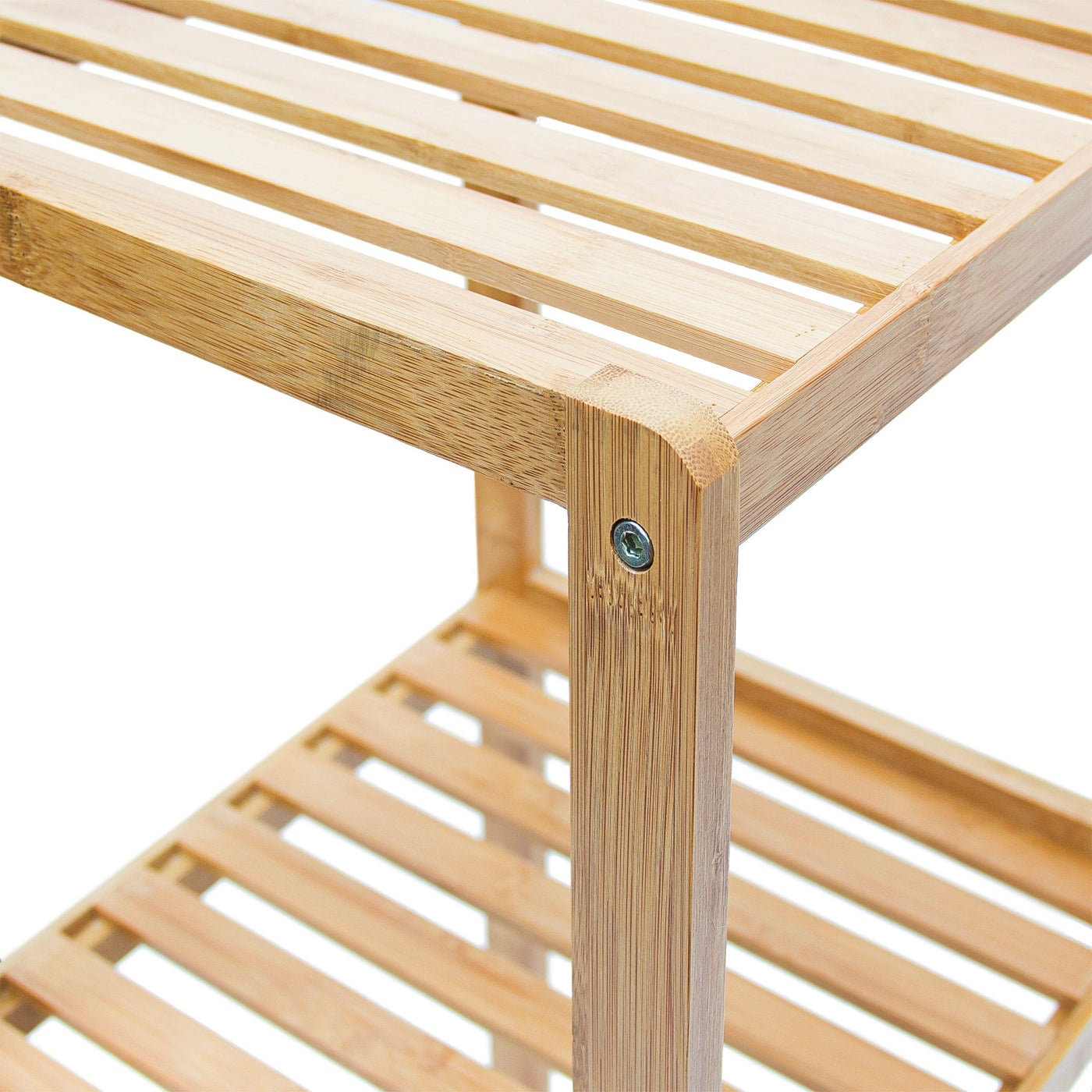 Relaxdays Badregal Bambus mit 3 Ablagen HBT: 79 x 33 x 33 cm Schickes Standregal aus natürlichem Holz Bambusregal als Küchenregal oder Holzregal zur Aufbewahrung und Lagerung im Badezimmer, natur