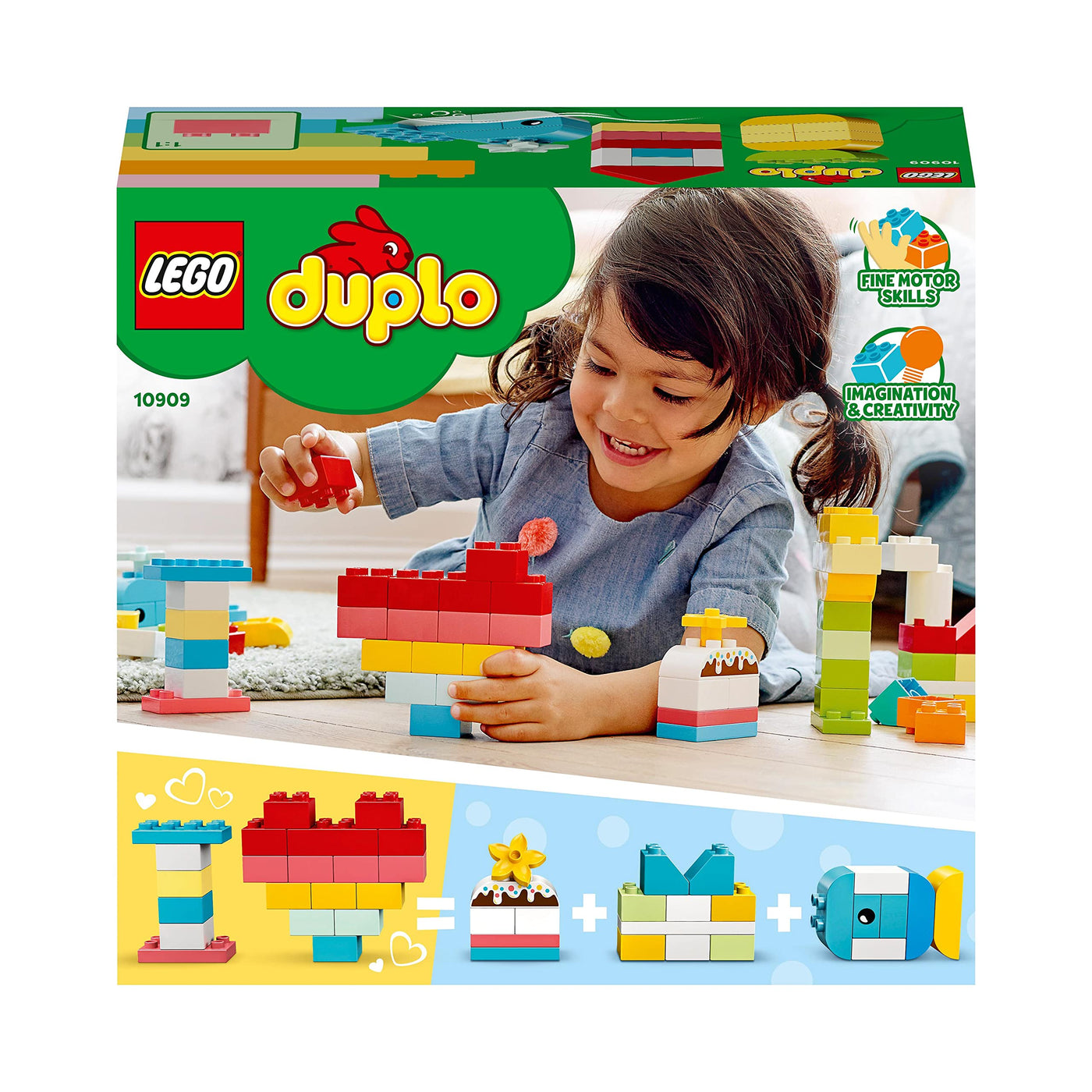 LEGO DUPLO Classic Mein erster Bauspaß, Bausteine-Box, Konstruktionspielzeug, Lernspielzeug zur Entwicklung und zum Lernen für Kleinkinder ab 1,5-3 Jahre 10909