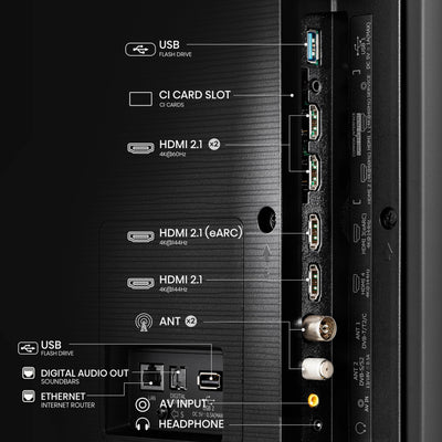 Hisense 65E7NQ Pro 164 cm (65 Zoll) Fernseher, 4K UHD, QLED, Smart TV, Total HDR, Dolby Vision IQ Atmos, 144Hz (VRR), HDMI 2.1, Game Mode PRO, Triple Tuner, Alexa Built-In, Dunkelgrau, [2024]