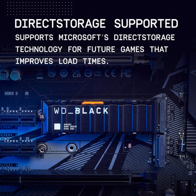 WD_BLACK SN850X NVMe SSD mit Heatsink 1 TB interne SSD (Gaming Speicher, PCIe Gen4-Technologie, Lesen 7.300 MB/s, Schreiben 6.300 MB/s) Schwarz