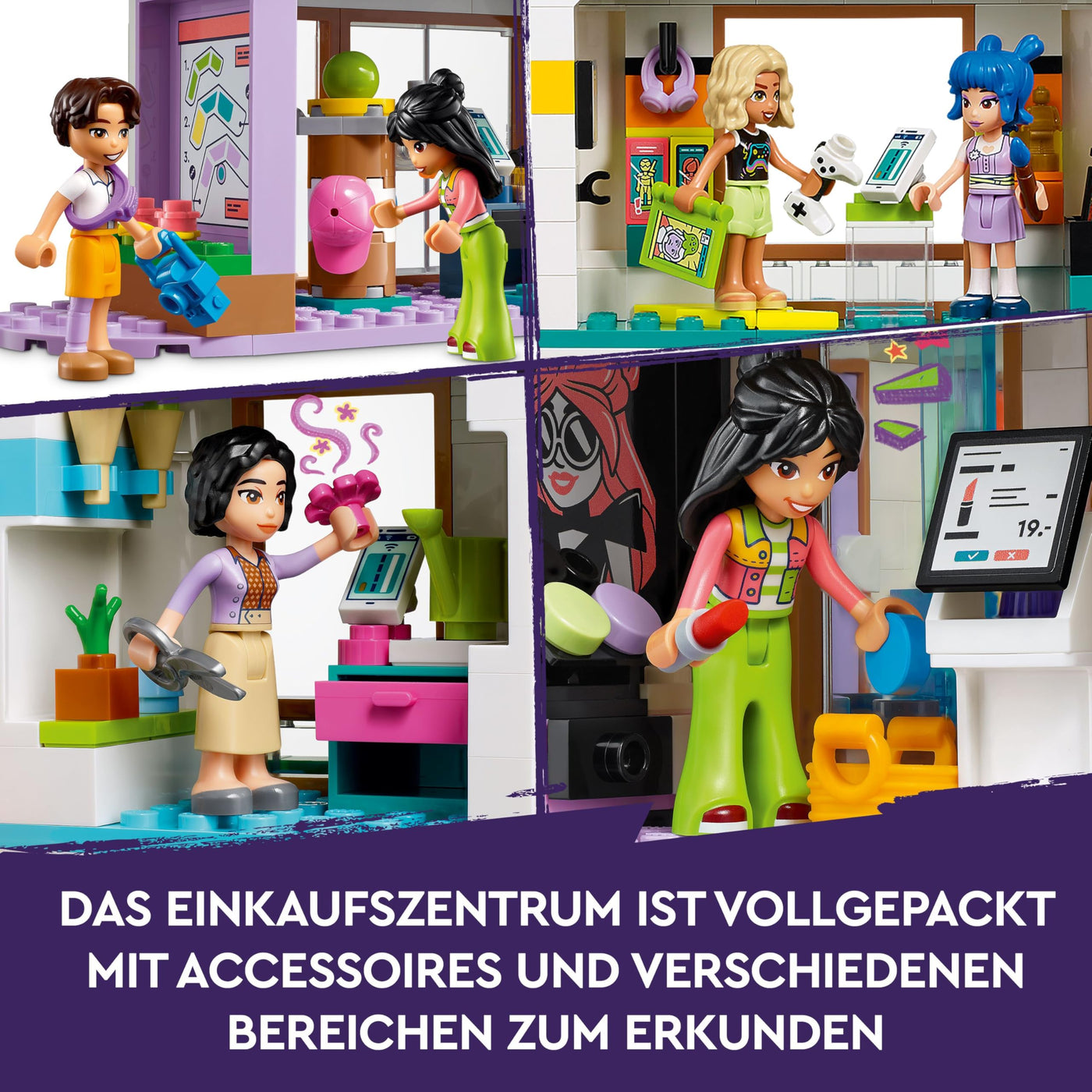 LEGO Friends Heartlake City Kaufhaus, Puppenhaus-Spielzeug für Mädchen und Jungen, Set mit Figuren, fördert die sozial-emotionale Entwicklung, Geschenk für Kinder ab 8 Jahren 42604