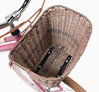 BIKESTAR Alu City Stadt Fahrrad 26 Zoll | 16 Zoll Rahmen, 7 Gang Shimano Damen Rad, Hollandrad Retro Bike mit V-Bremse und Gepäckträger | Berry | Risikofrei Testen