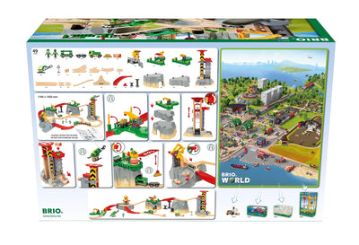 BRIO World 36010 Gebirgs-Frachten Set Deluxe - Eisenbahn-Spaß auf Mehreren Ebenen mit viel Zubehör - Viele Spielmöglichkeiten durch frei kombinierbare Elemente - Empfohlen für Kinder ab 3 Jahren