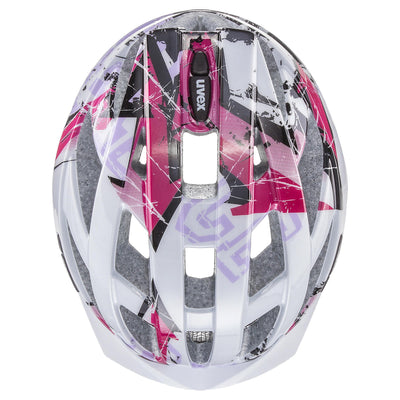 uvex air wing - leichter Allround-Helm für Damen und Herren - individuelle Größenanpassung - erweiterbar mit LED-Licht - white-pink - 56-60 cm