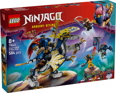 LEGO NINJAGO Rogues Mech-Drachenreiter - Ninja-Spielzeug mit Drachen, 4 Minifiguren und Ausrüstung - Geschenkidee für Jungen und Fans von Aufstieg der Drachen ab 8 Jahren - 71843