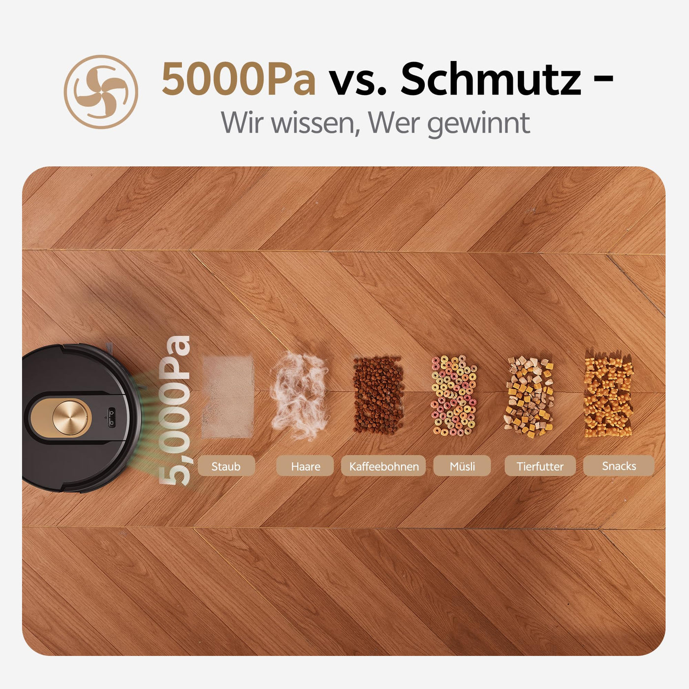 Vexilar W9 Staubsauger Roboter mit Wischfunktion, 5000Pa Saugroboter mit LiDAR Navigation, 3-in-1 Saug und Wischroboter, 150 Min Max, 15 No-Go Zonen, APP Steuerung, Ideal für Tierhaare und Teppich
