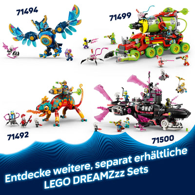 LEGO DREAMZzz 2-in-1 Mateo vs. Cyberhirn-Mech - Roboter Spielzeug für Jungen & Mädchen ab 8 Jahren - Umbaubar in Skorpion - Inkl. Einer Minifigur und einem Träumling - kreative Geschenkidee - 71495