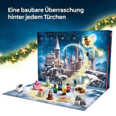 LEGO Harry Potter Adventskalender 2025 - Weihnachten Spielzeug mit 24 Überraschungen - 8 Minifiguren in festlichen Pullovern & 6 Figuren - Geschenk für Mädchen und Jungen ab 7 Jahren - 76456