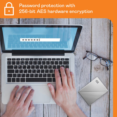WD My Passport Ultra externe Festplatte 4 TB (mobiler Speicher, Metallgehäuse, herunterladbare Software, automatische Backups, Passwortschutz) Silber - auch kompatibel mit PC, Xbox, PS4 und PS5