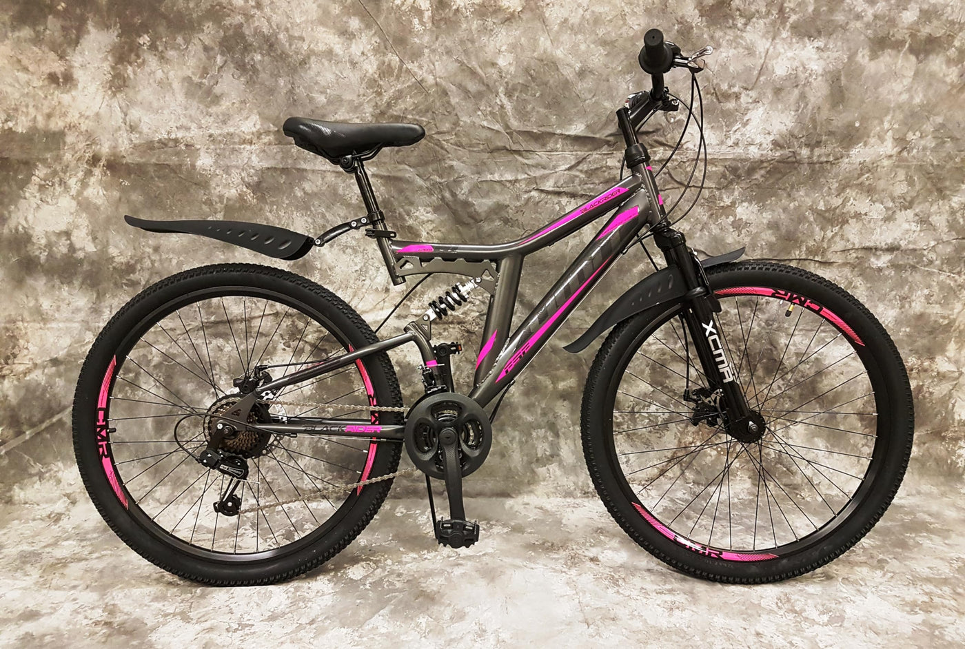 26 Zoll MTB Blackrider Vollgefedert 21-Gang Kettenschaltung mit Scheibenbremsen NEU 2638-ANTRA-PINK Bitte BEACHTEN AB 155 cm KÖPERGRÖSSE GEEIGNET !!!!!!!