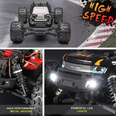 HAIBOXING Ferngesteuertes Auto 1:16 RC Monster Truck, Wasserdichter RTR All Terrain RC Auto 36 km/h, ferngesteuertes Spielzeug für Kinder und Erwachsene