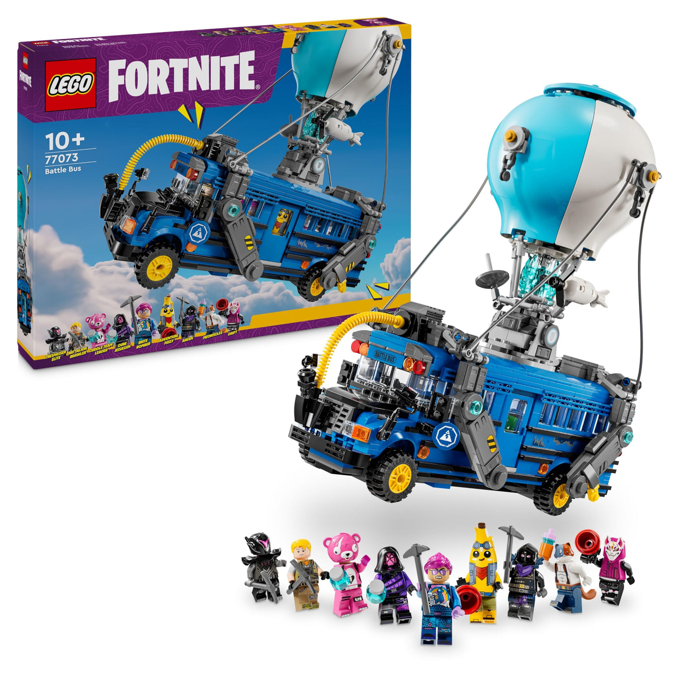 LEGO Fortnite Schlachtenbus – Spielzeug Fahrzeug aus dem Videospiel mit 9 Minifiguren und Zubehör – Geschenk für Gamer, Jungen und Mädchen und Fans ab 10 Jahren – Weihnachtsüberraschung - 77073