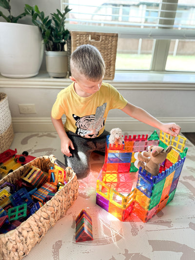 60magnetische Bausteine,Kinderspielzeug,STEM-Magnetblöcke,sensorisches Spielzeug, Kinderspiele, Magnet-Bauspielzeug für 3+ Jahre alte Jungen und Mädchen,Vorschul-, Kindergarten- und Kleinkindspielzeug