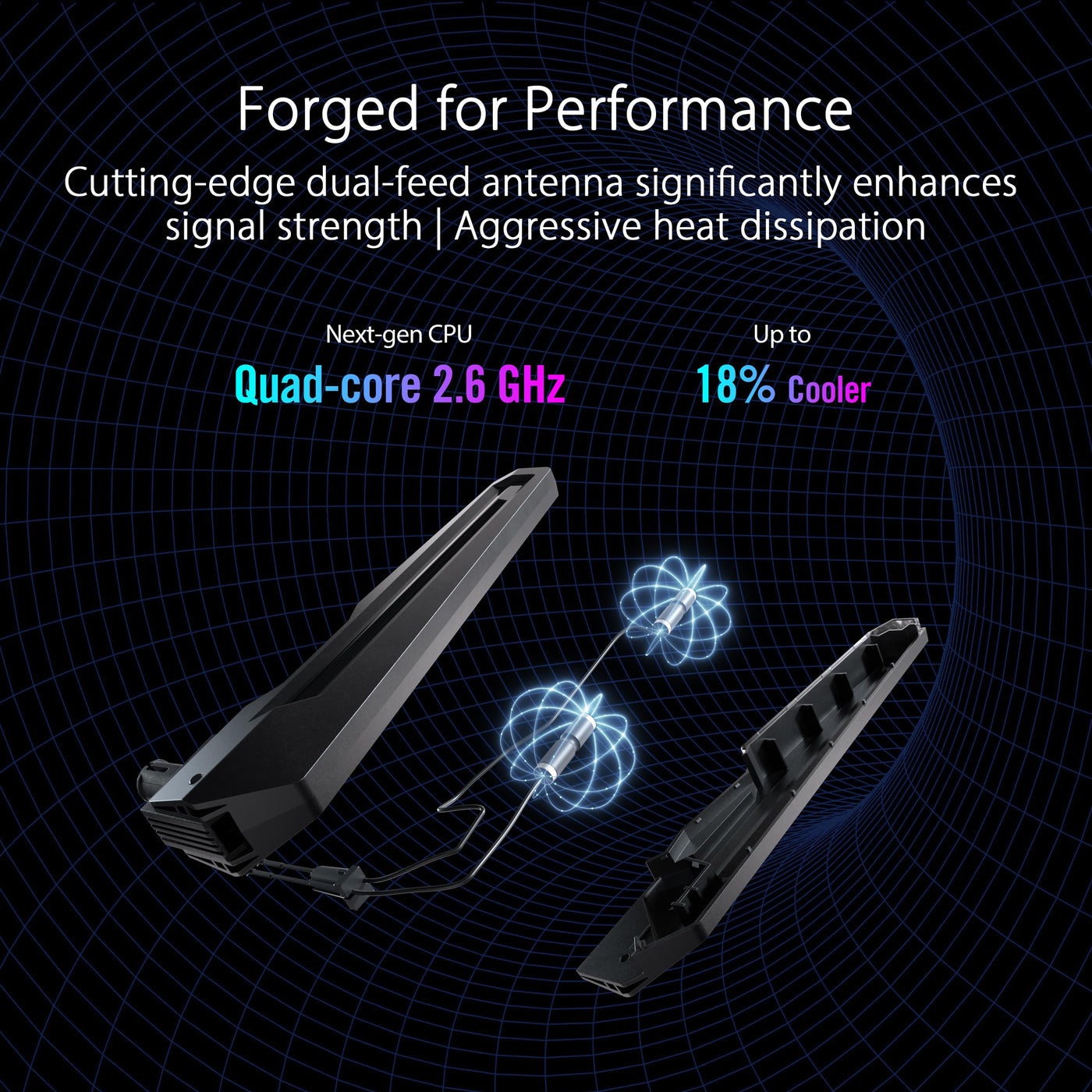 ASUS ROG Rapture GT-BE98 Quad-Band WiFi 7 Gaming Router (320MHz Bandbreite, duale 10G Ports, Backup WAN, Mobile Game Mode, Aura RGB, AiMesh, VPN)