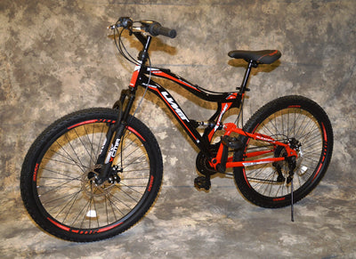 Generisch 24 Zoll MTB Albatros Vollgefedert, 21-Gang Kettenschaltung, Scheibenbremsen NEU 2459-SCHWARZ-ROT Bitte BEACHTEN AB 138 cm KÖPERGRÖSSE GEEIGNET !!!!!!!