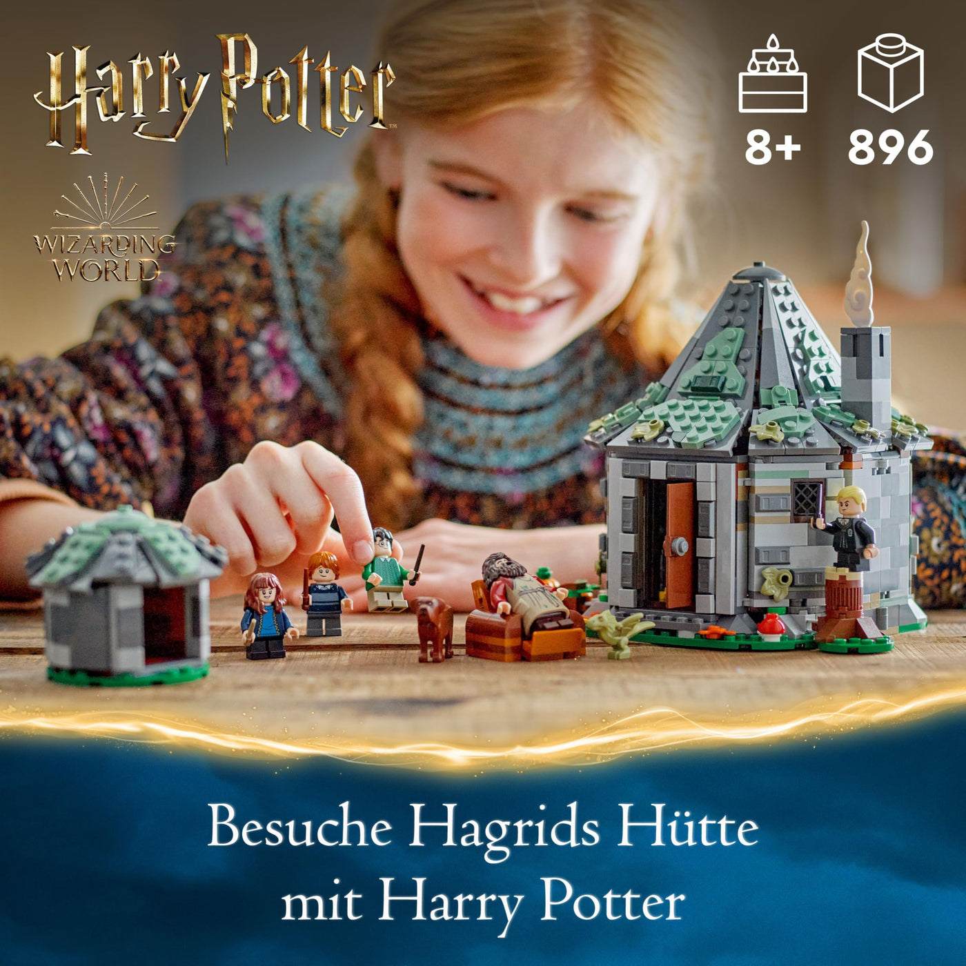 LEGO Harry Potter Hagrids Hütte: EIN unerwarteter Besuch Set mit 5 Mini-Figuren und 2 Tierfiguren, Geschenk für 8-jährige Mädchen, Jungs und Kinder, magisches Abenteuer-Spielzeug, Fantasy Set 76428
