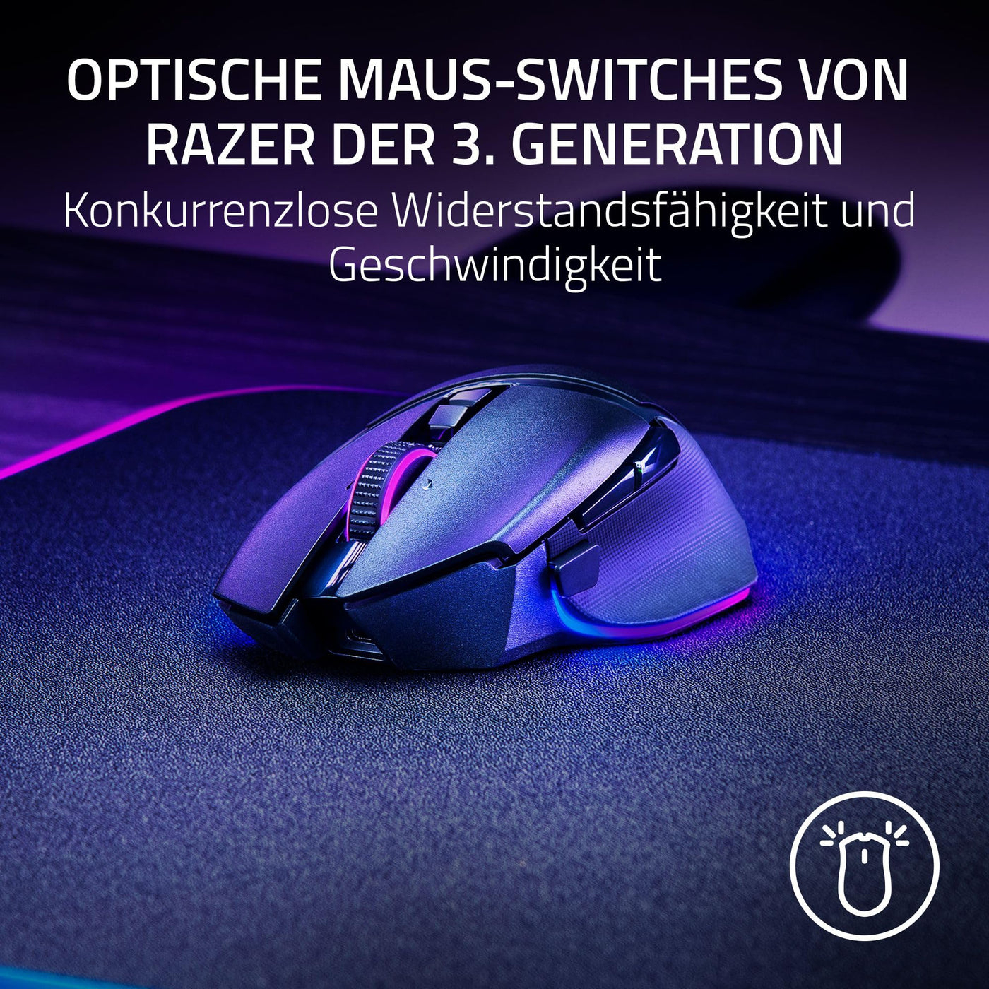 Razer Basilisk V3 Pro 35K - Vollständig anpassbare kabellose ergonomische Gaming-Maus mit Chroma RGB - 35K optischer Sensor (konfigurierbares Rad, 1K Hz Polling-Rate, 13 anpassbare Tasten) Schwarz