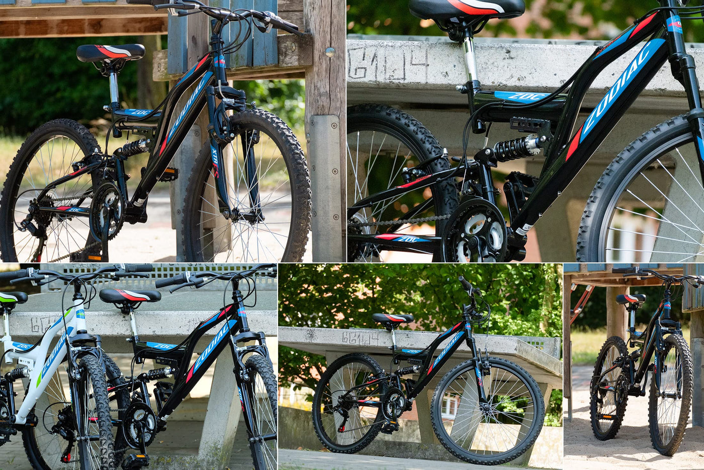 KS Cycling Mountainbike Fully 20'' Zodiac schwarz-rot 31 cm