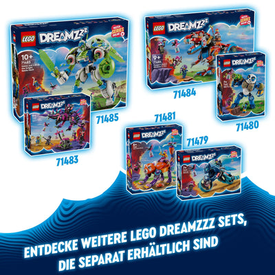 LEGO DREAMZzz 3-in-1 Der Mitternachtsrabe der Nimmerhexe, Spielset für Jungen und Mädchen ab 9 Jahren, mit Tierfigur, Fantasy-Hütte zum Umbauen in EIN Haus, eine Spinne oder einen Vogel 71478